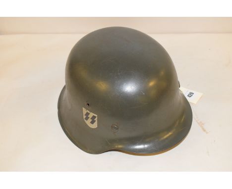 A WWII German SS helmet.