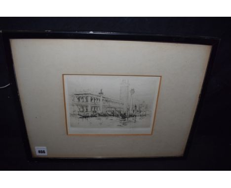 An early 20th Century etching, by William Walcot - Venice, signed.