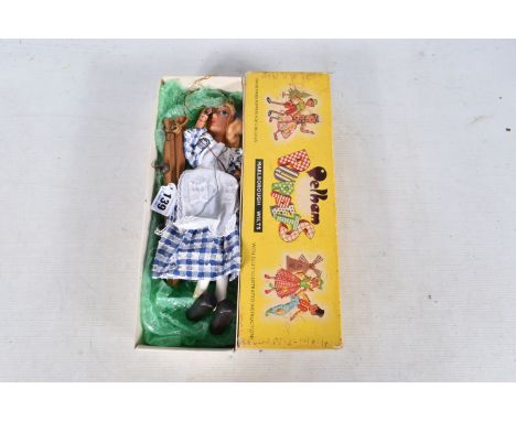 A BOXED PELHAM SL ALICE IN WONDERLAND PUPPET, appears complete and in fairly good condition with only minor paint loss, marki