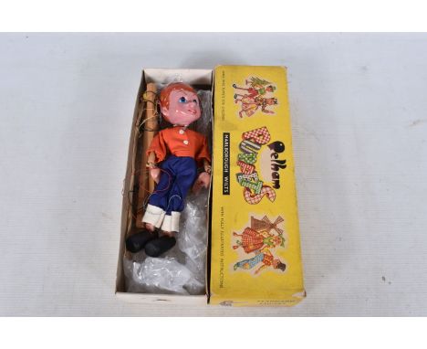 A BOXED PELHAM SL JIMMY GIBSON PUPPET from the Gerry Anderson TV series Supercar, appears complete and in very good condition