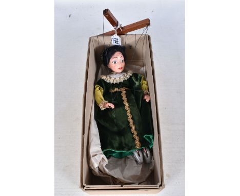 A BOXED PELHAM SL CATHERINE PARR PUPPET, appears complete and in good condition with only minor wear, complete with label to 