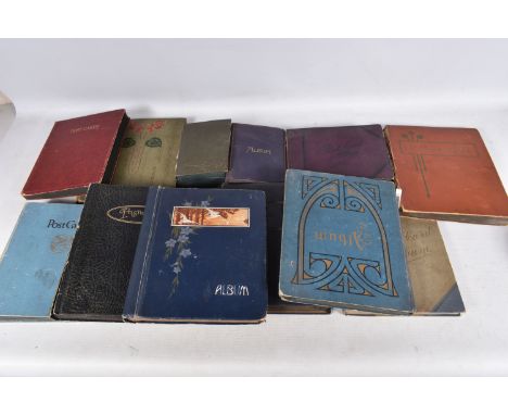 POSTCARDS, Twelve Albums containing approximately 872* early 20th century (Edwardian - 1930's) Greetings Postcards, specifica