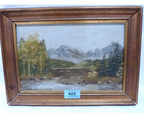K. WEIMANN. NEW ZEALAND 20TH CENTURY A river landscape. Signed. Oil on board 6½' x 10'