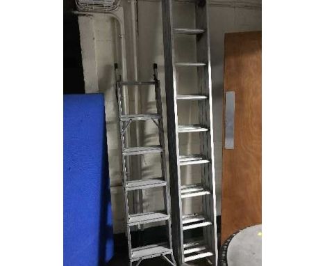 An aluminium triple section extending ladder and a multi function ladder 
