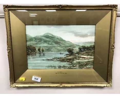 John Hamilton Glass S.S.A. : Loch Etive, watercolour, signed, framed. 