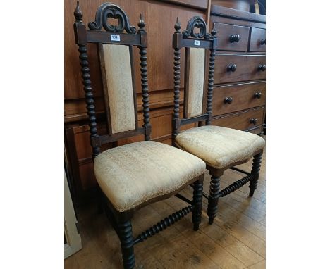 A pair of bobbin turned chairs (2)