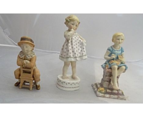 A Royal Worcester figure "Sunshine" modelled by F.G Doughty circa 1930's; together with a Royal Worcester figure "Only Me" mo