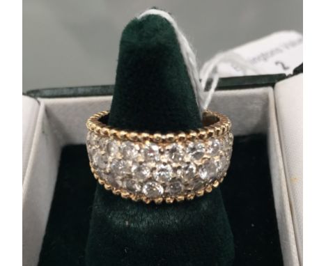 A 14k half eternity/dress ring set with 2 ct diamonds