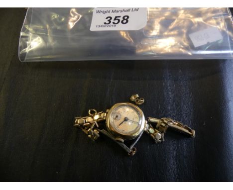 A ladies manual wind bracelet watch, signed Vertex