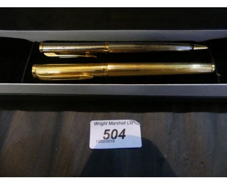 A Waterman fountain pen and further biro.