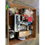 Wood Box of Misc. Tape/Dies & Calibration Equipment Rigging Price: $50