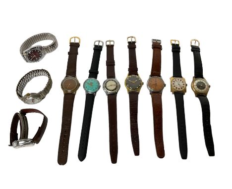 Ten manual wind wristwatches including Roamer, Jughans, Timex, Basis, Dynamis, Olma and DormaCondition Report:All movements e