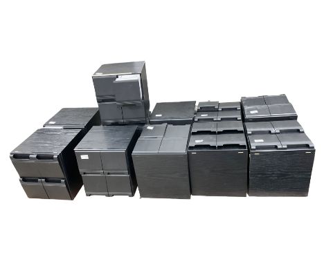 Large quantity of CDs to include Elton John, ABBA etc in eleven CD black storage boxes