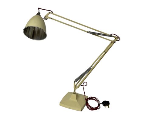 Cream painted metal angle poise lamp