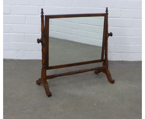 19th century mahogany dressing table mirror, 55 x 50cm. 