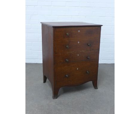 Georgian mahogany commode in the form of a chest of drawers, with dummy drawers 59 x 78 x 46cm. 