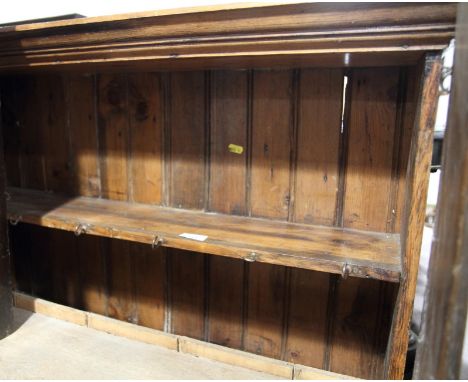 A 19th Century pine open wall shelf, 28" wide