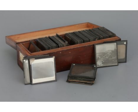 Collection of Magic Lantern Slides,images include beach and town scenes in and around Ventnor on the Isle of White with bathi
