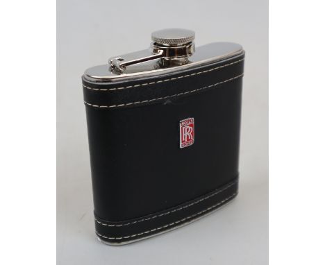 Rolls Royce 1979 L/E leather covered hip flask - Part of the RR range to celebrate 75 years 