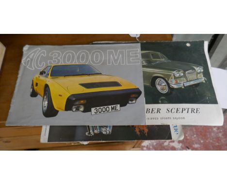 3 vintage car brochures 