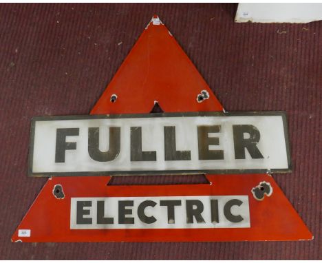 Original enamel sign - Fuller Electric - Approx size: 95cm x 80cm 