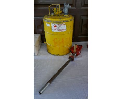 Vintage barrel pump - 1950s/60s together with vintage oil pump