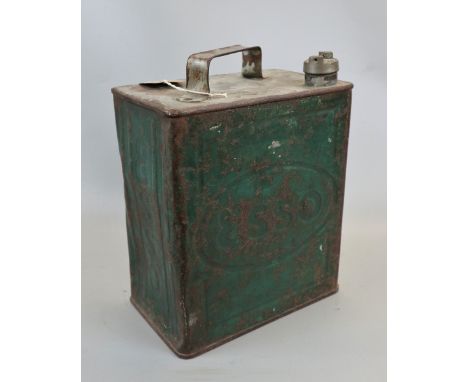 Vintage Esso petrol can circa 1935 with brass cap 