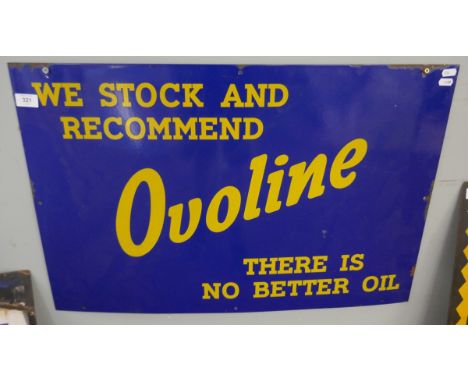 Original enamel sign - Ovoline - Approx size: 77cm x 51cm 