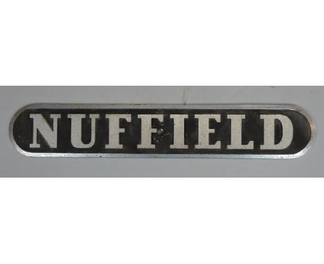 Nuffield tractor name plate