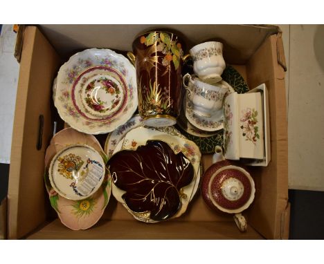 A mixed collection of items to include a Royal Albert Old Country Roses pin dish, Royal Albert Colleen bowls, Carlton Ware Ro