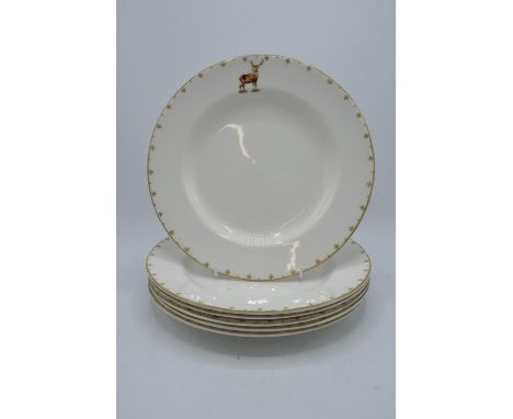 A collection of 6 Spode 27cm diameter dinner plates in the Glen Lodge design (6). In good condition with no obvious damage or