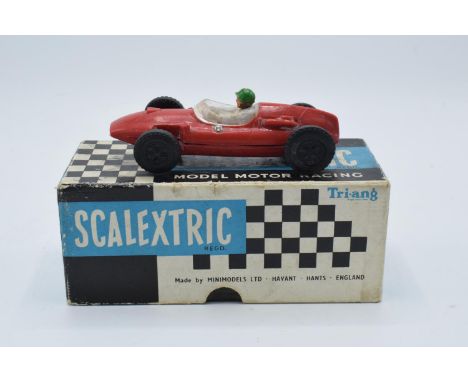 Boxed Scalextric Cooper racing car in red. Untested. 
