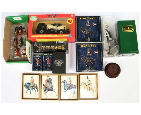A Mixed Group of Military Figures Etc. Various scales / materials / makers including Robert Harrop, Britains &amp; Others. So