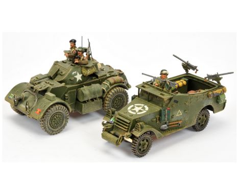 King &amp; Country - A Pair of Unboxed Vehicle Models. Comprising: Set DD061 'M17E1 Staghound' &amp; 'M3A1 White Scout Car' (