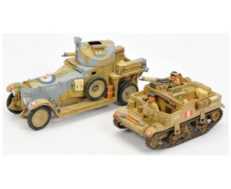 King &amp; Country '8th Army' Range - A Pair of Unboxed Vehicle Models. Comprising: Set EA044 'Desert Rolls Royce Armoured Ca
