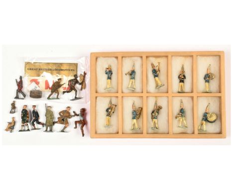 Unidentified German Maker, Britains, JoHillCo &amp; Others - A Group of Figures. German set is probably late 19th century, co