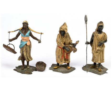 Heyde 'Knick-Knacks' - A Group of African Figures. 120mm solid figures, circa early 1900s. Made by Georg Heyde &amp; Co., Dre