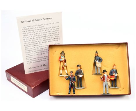 BFM Collectables - 'Historical Postmen'. "Collectors No. 167 - 200 Years of British Postmen". 6 figures set, 54mm scale. Cond
