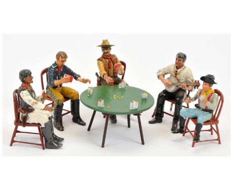 Minimen - The Old West Range - 'Saloon Card Table Vignette'. Designed by Jack Updyke (also of Figarti Miniatures). Conditions