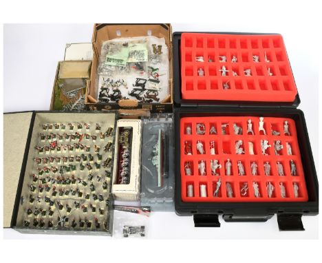 Various Makers - A Group of Wargaming Figures &amp; Others. Includes figures of different scales, painted &amp; unpainted, mo