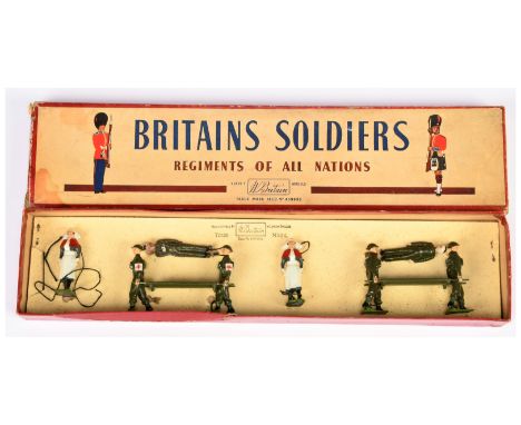 Britains - Set No. 1723 'Royal Army Medical Corps Unit', Boxed. Post-war (1946) version. Conditions generally appear Good Plu