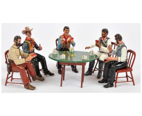 Minimen - The Old West Range - 'Saloon Card Table Vignette'. Designed by Jack Updyke (also of Figarti Miniatures). Conditions