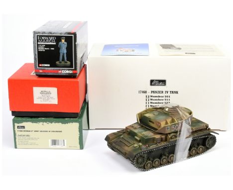 Britains & Other Makers -  A Group of WWII Boxed Sets. Comprising: Britains Set No. 17460 'Panzer IV Tank (Number 501)'; 1738