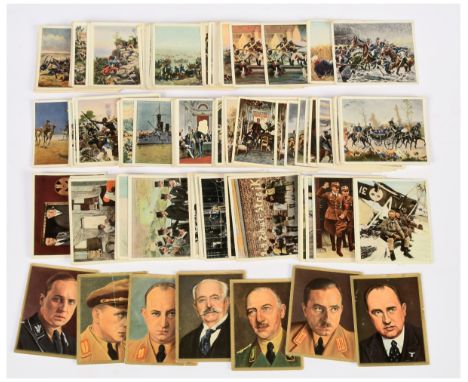 A Group of Cigarette Cards featuring 1930s German Propaganda. Over 100, measuring approx. 6x5cm, colour. Titles include "Corn