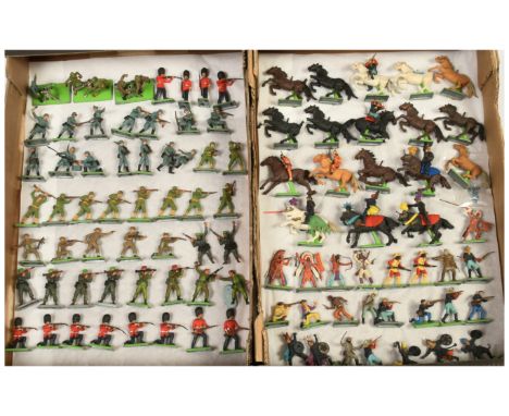 Britains Deetail &amp; Super Deetail - A Large Group of Figures. Conditions generally appear Good to Good Plus overall. See p