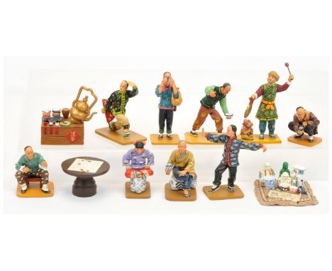 King &amp; Country 'Streets of Old Hong Kong' Range - A Group of Unboxed Figures &amp; Accessories. Includes Set No. HK163 'H