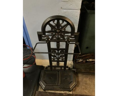 A cast iron stick stand, stamped 'Falkirk'