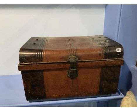 A tin trunk