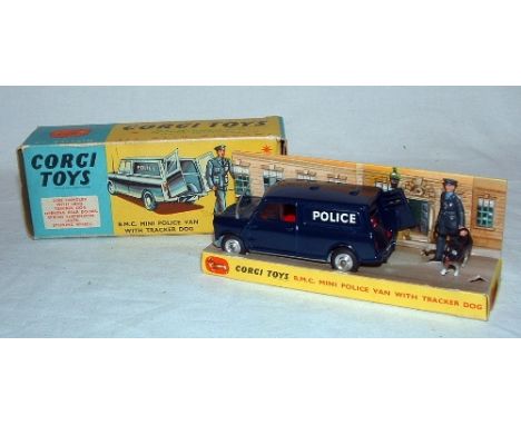 CORGI 448 BMC Mini Police Van with Tracker Dog. Good Plus on a Good Plus inner Tray and Good outer Box which could be improve