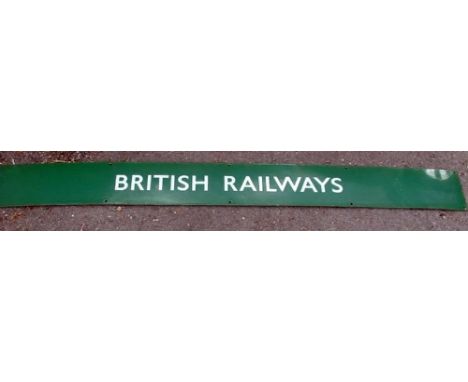An enamel BR(S) Green BRITISH RAILWAYS Sign - 53" x 6" - Excellent.